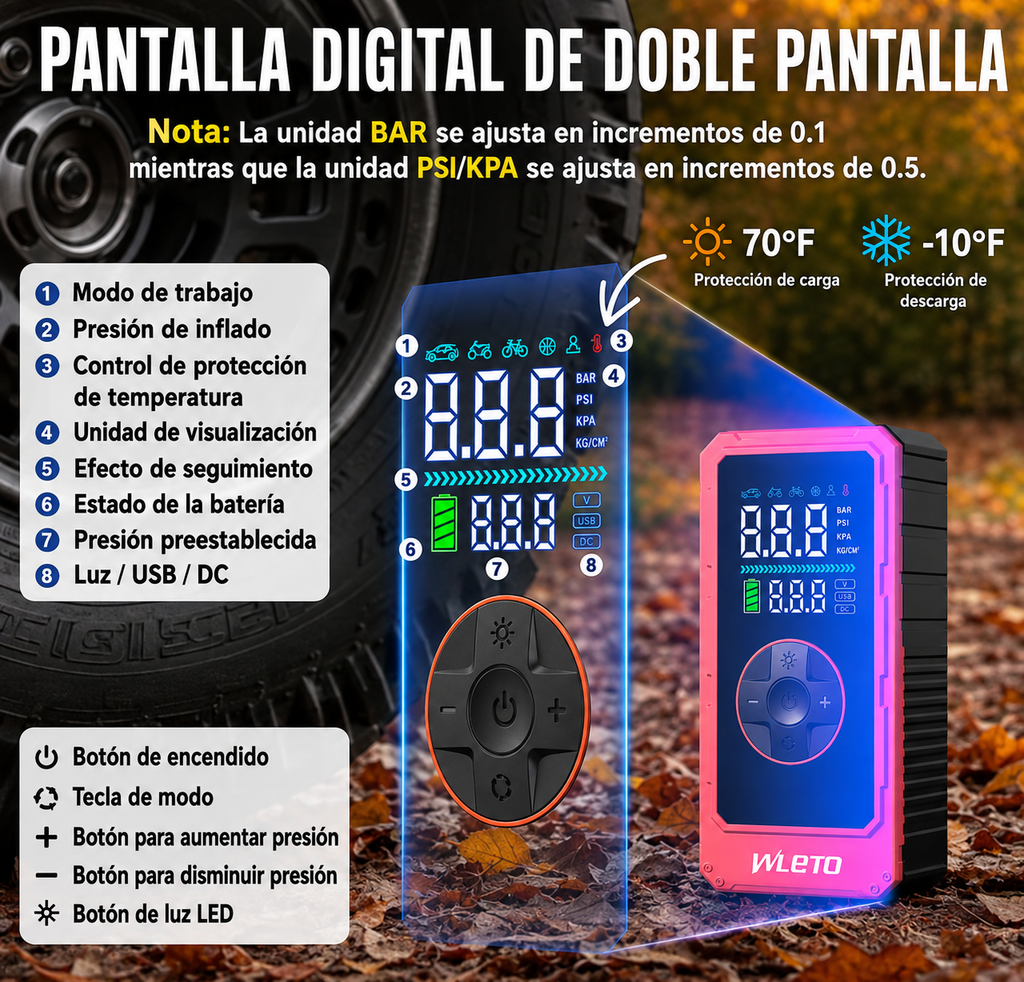 Arrancador de Batería y Bomba de Aire MODELO WLT2511-P16