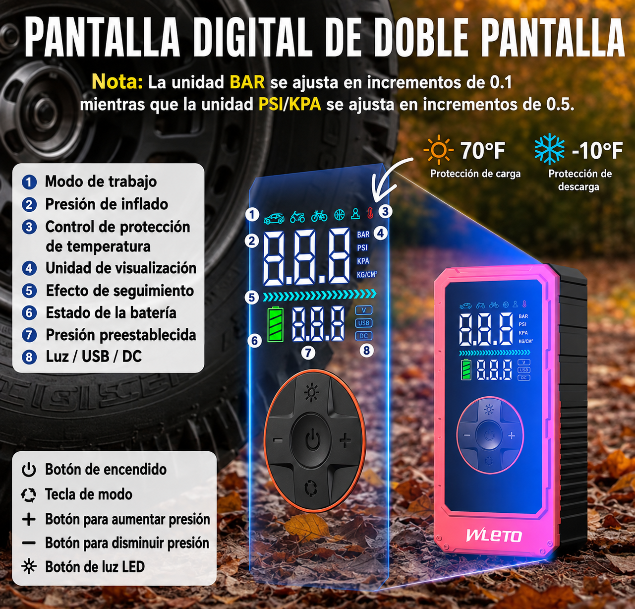 Arrancador de Batería y Bomba de Aire MODELO WLT2511-P16